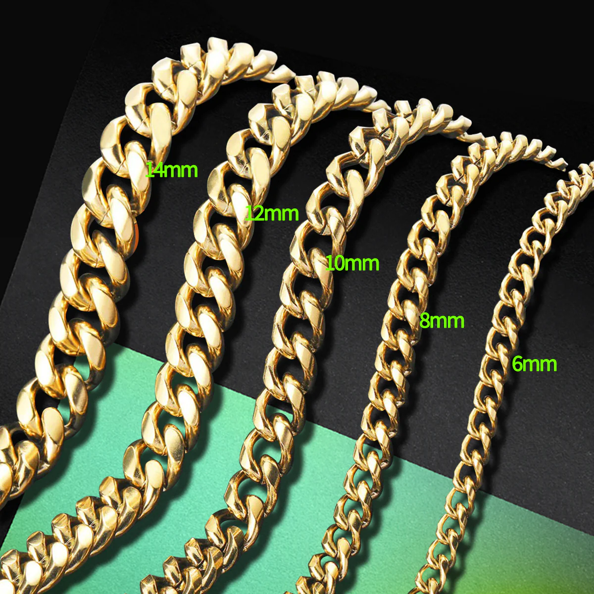 14mm 14K Gold Miami Cuban Chain - Image 5